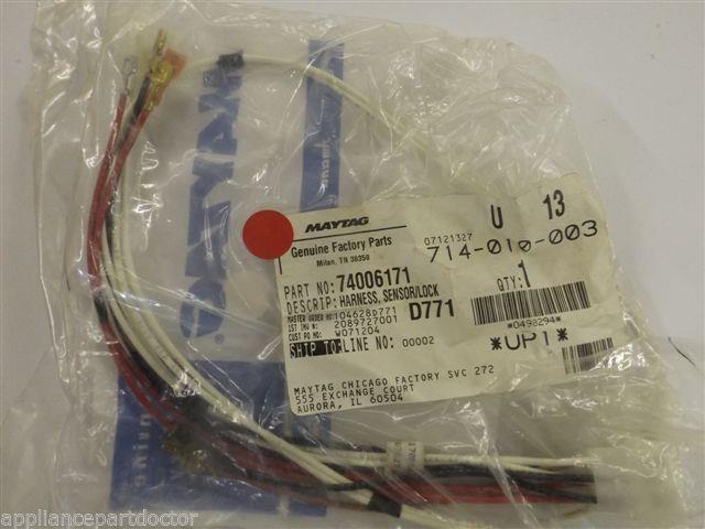 Maytag Jenn Air Gas Stove 74006171 Harness, Sensor/lock NEW IN BOX Maytag Jenn Air Gas Stove 74006171 Harness, Sensor/lock NEW IN BOX